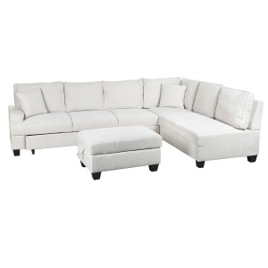 Sofabed Home ESPRIT Beige Modern 285 x 260 x 90 cm