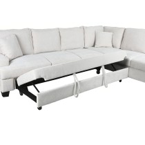 Schlafsofa Home ESPRIT Beige Moderne 285 x 260 x 90 cm