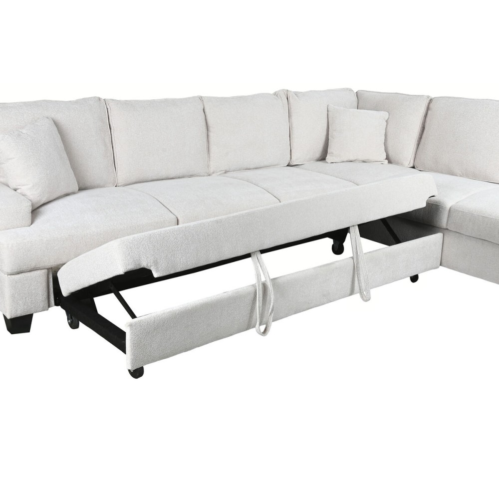 Schlafsofa Home ESPRIT Beige Moderne 285 x 260 x 90 cm