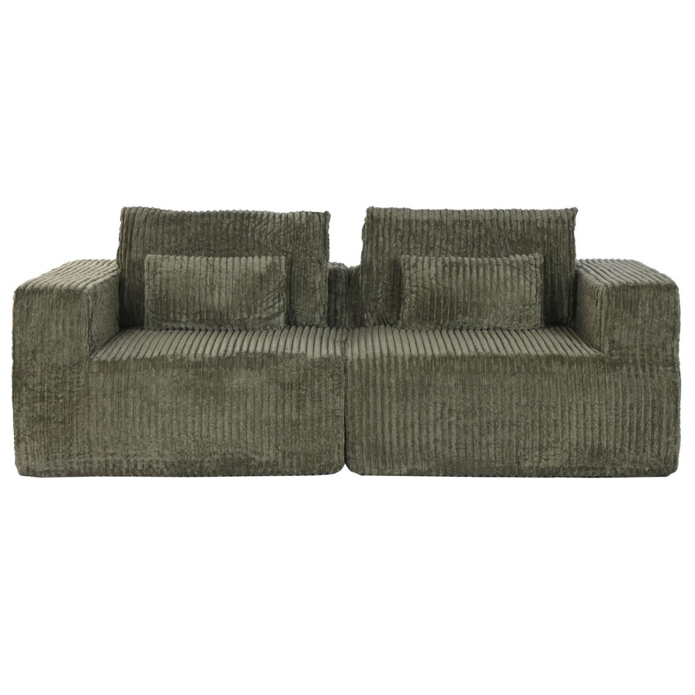 Sofa Home ESPRIT grün Scandi 220 x 158 x 91 cm
