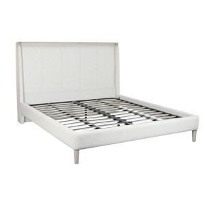 Bett Home ESPRIT Hellgrau 196 x 223 x 135 cm