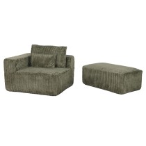 Sofa Home ESPRIT grün Scandi 220 x 158 x 91 cm