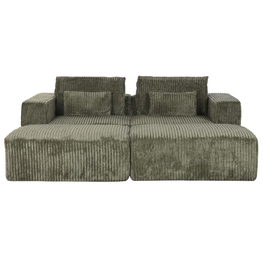 Sofa Home ESPRIT grün Scandi 220 x 158 x 91 cm