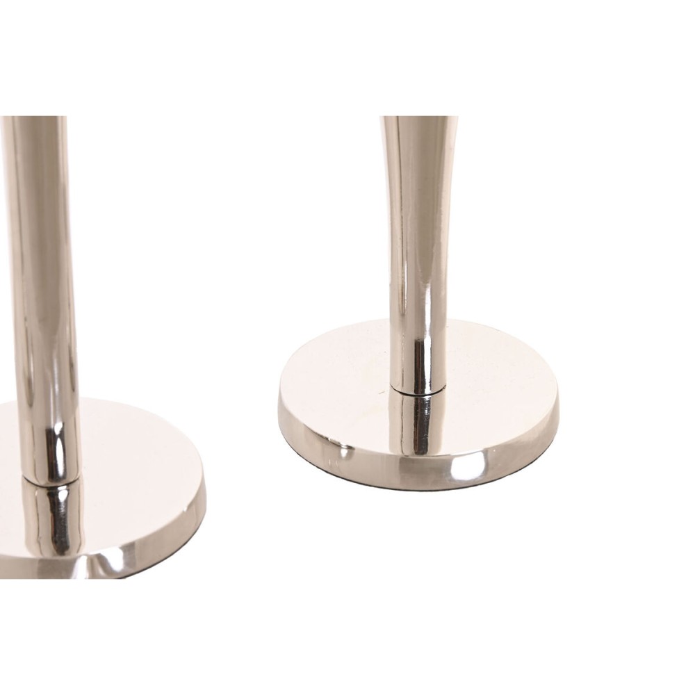 Kerzenleuchter Home ESPRIT Silberfarben Aluminium Moderne 7,5 x 7,5 x 25 cm