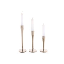 Pot à Bougie Home ESPRIT Argenté Aluminium Moderne 7,5 x 7,5 x 25 cm