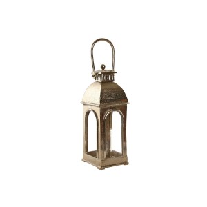 Laterne Home ESPRIT Gold Aluminium Kristall Vintage 17 x 17 x 59 cm