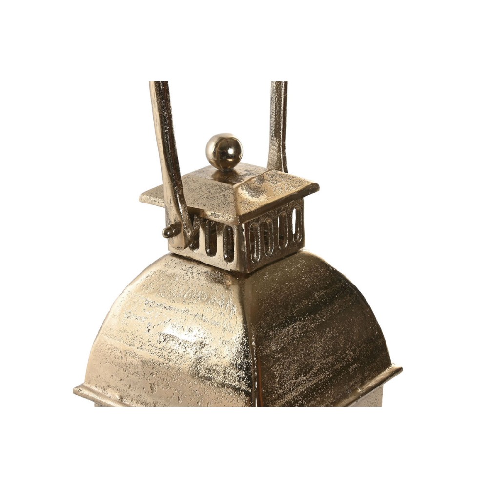 Laterne Home ESPRIT Gold Aluminium Kristall Vintage 17 x 17 x 59 cm