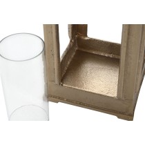 Laterne Home ESPRIT Gold Aluminium Kristall Vintage 17 x 17 x 59 cm
