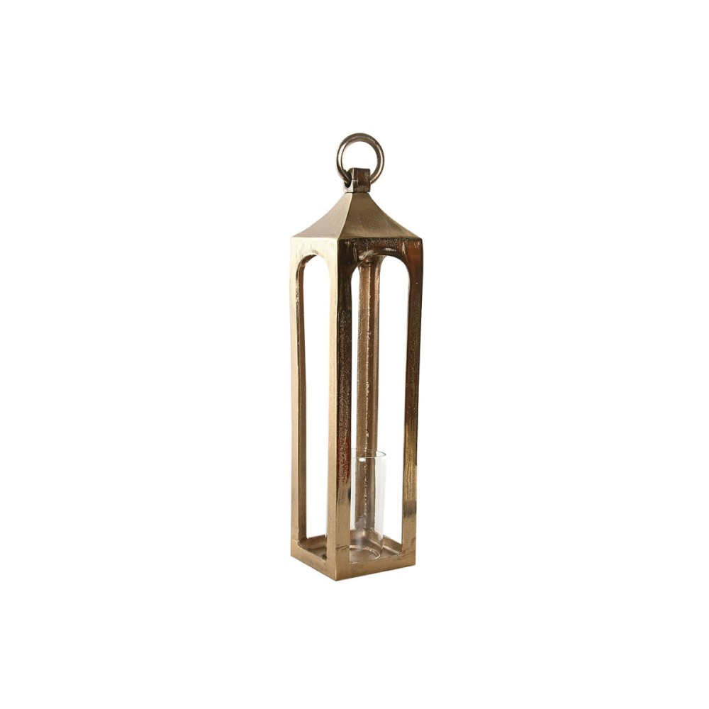 Laterne Home ESPRIT Gold Aluminium Kristall Araber 14 x 14 x 65 cm