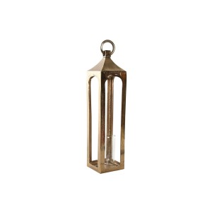 Laterne Home ESPRIT Gold Aluminium Kristall Araber 14 x 14 x 65 cm