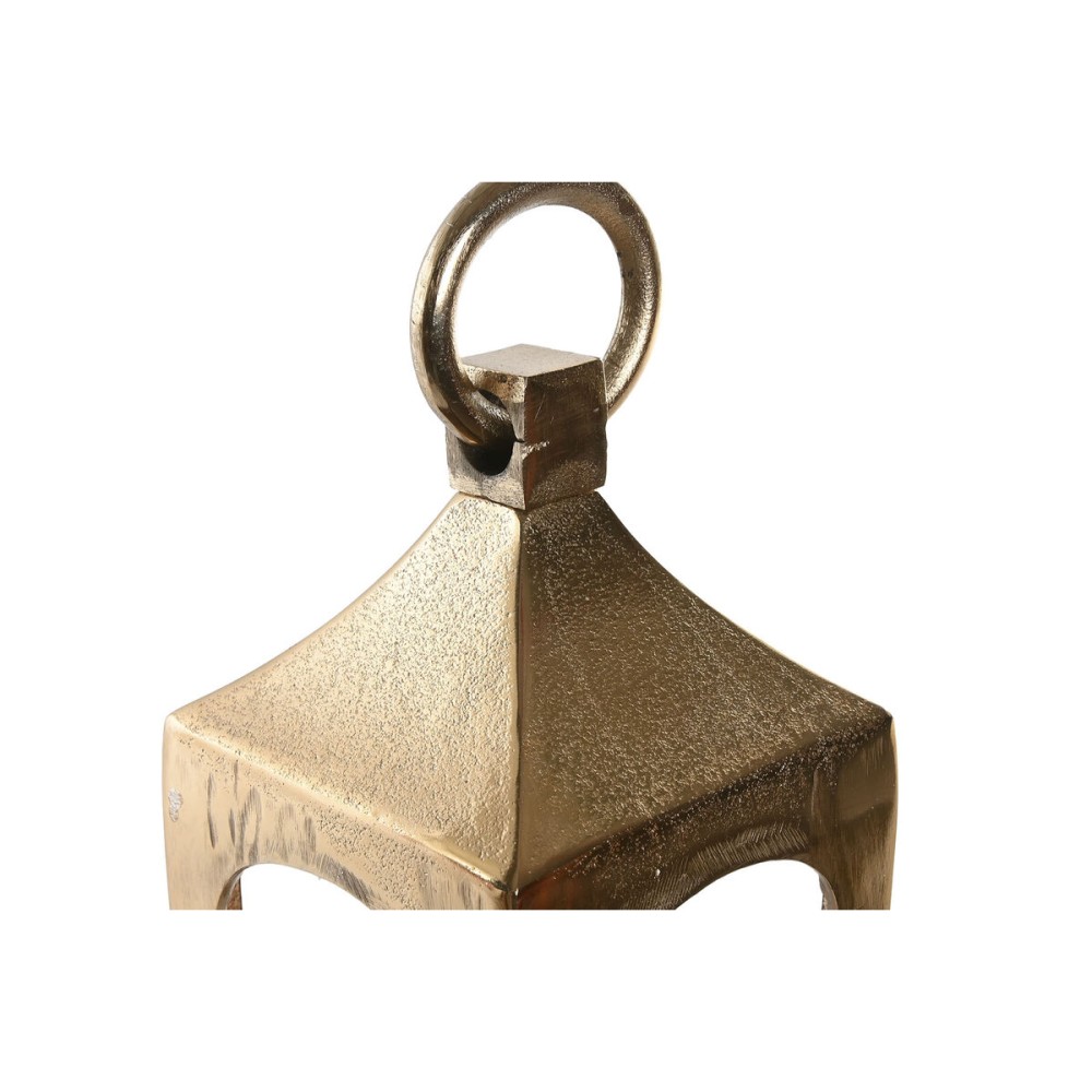 Laterne Home ESPRIT Gold Aluminium Kristall Araber 14 x 14 x 65 cm