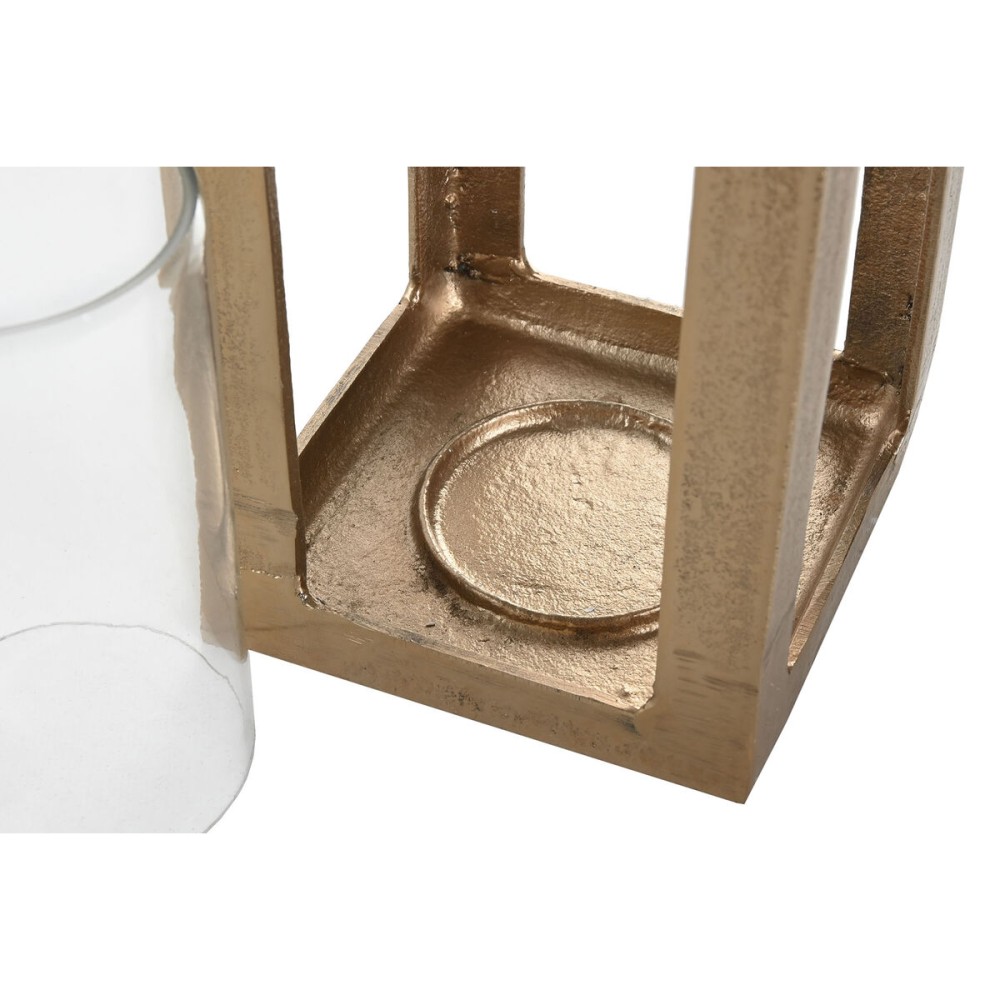 Laterne Home ESPRIT Gold Aluminium Kristall Araber 14 x 14 x 65 cm