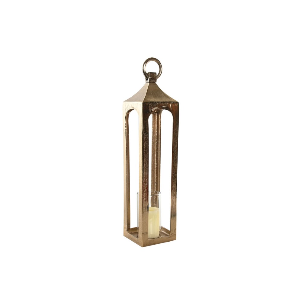 Laterne Home ESPRIT Gold Aluminium Kristall Araber 14 x 14 x 65 cm