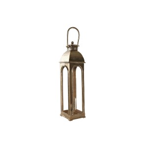 Laterne Home ESPRIT Gold Aluminium Kristall Vintage 17 x 17 x 78 cm