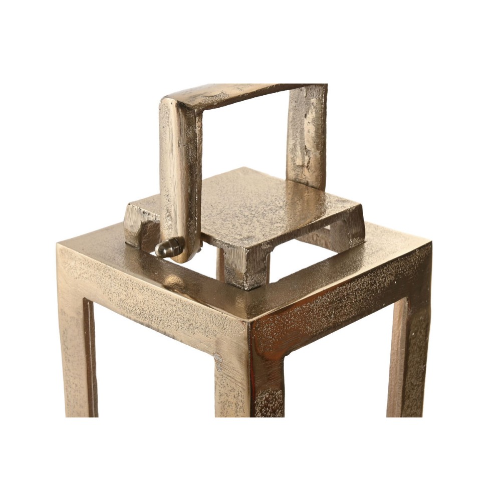 Laterne Home ESPRIT Gold Aluminium Kristall Moderne 15 x 15 x 59 cm