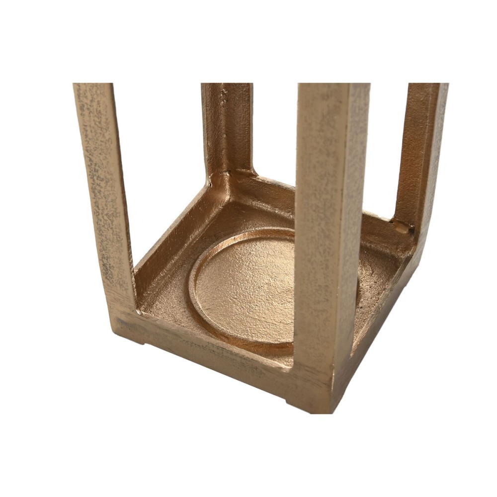 Laterne Home ESPRIT Gold Aluminium Kristall Moderne 15 x 15 x 59 cm
