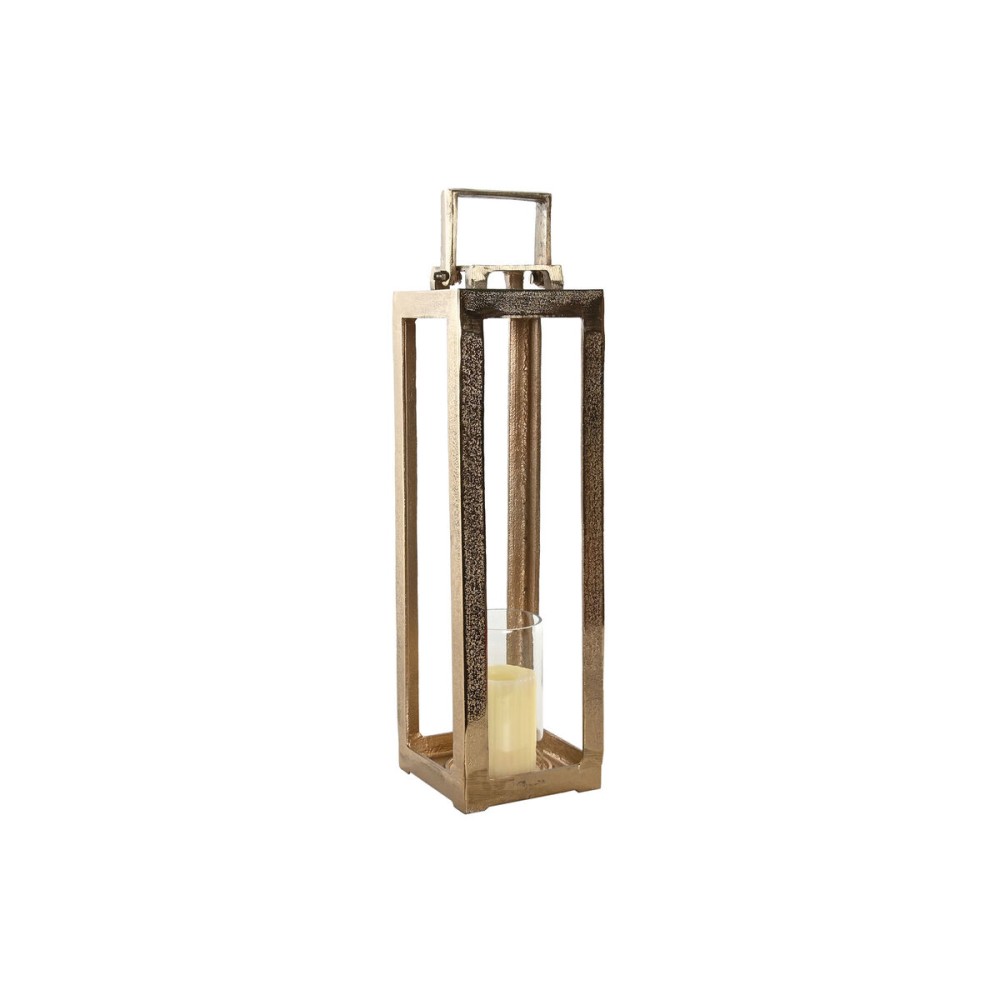 Laterne Home ESPRIT Gold Aluminium Kristall Moderne 15 x 15 x 59 cm