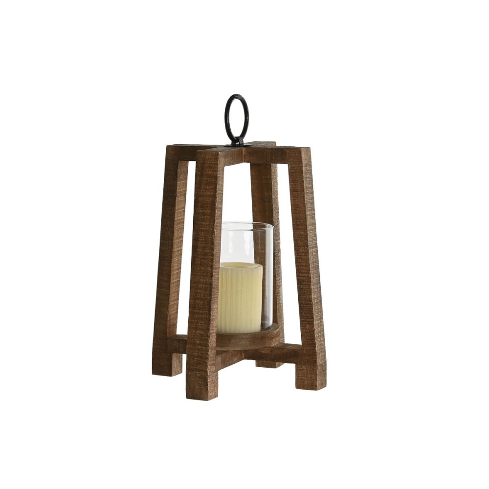 Kerzenschale Home ESPRIT natürlich Kristall Mango-Holz 25 x 25 x 35 cm