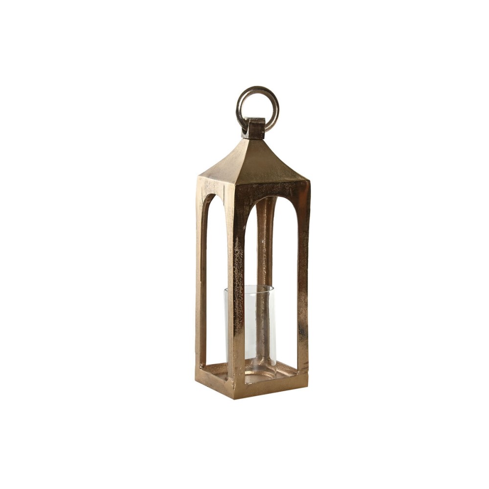 Laterne Home ESPRIT Gold Aluminium Kristall Araber 15 x 15 x 52 cm
