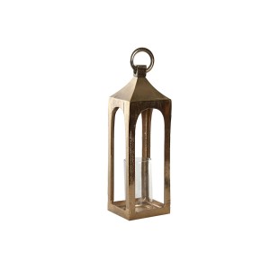 Laterne Home ESPRIT Gold Aluminium Kristall Araber 15 x 15 x 52 cm