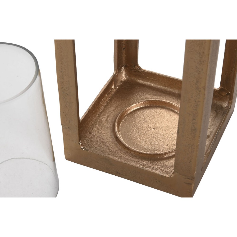 Laterne Home ESPRIT Gold Aluminium Kristall Araber 15 x 15 x 52 cm