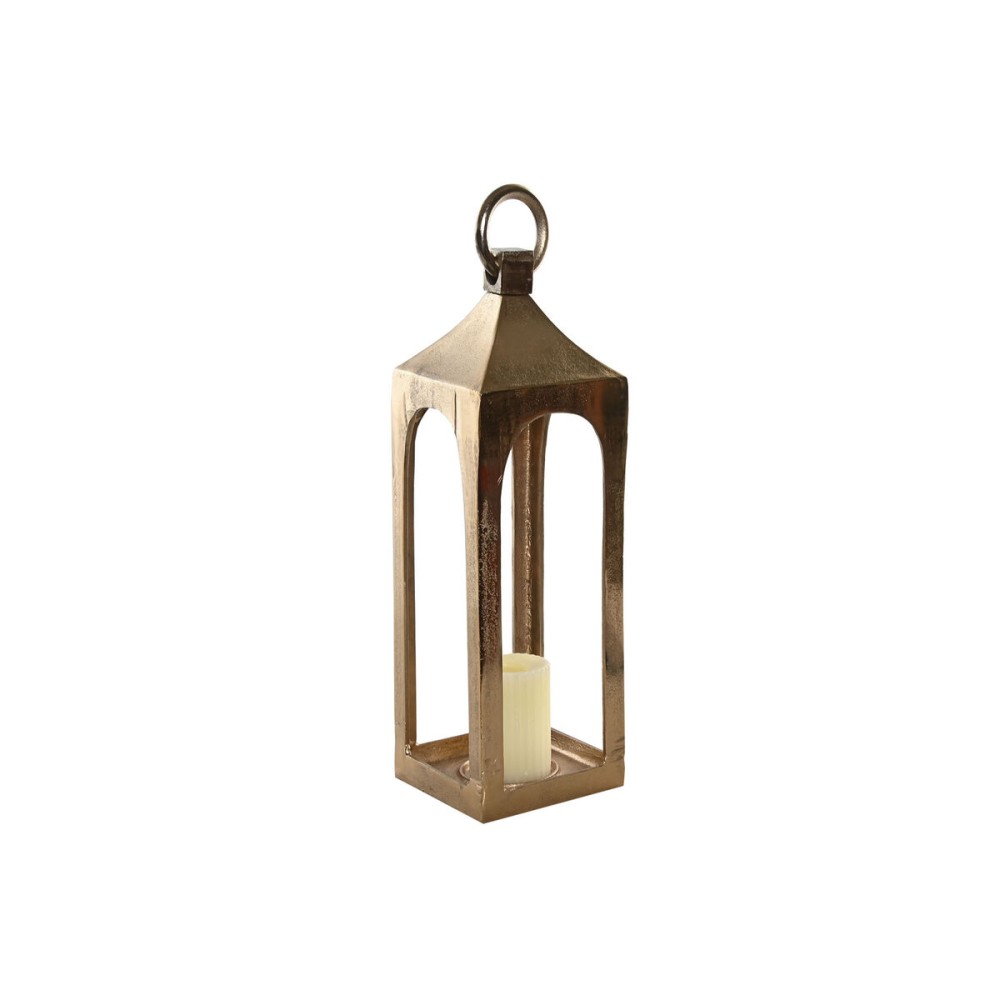 Laterne Home ESPRIT Gold Aluminium Kristall Araber 15 x 15 x 52 cm