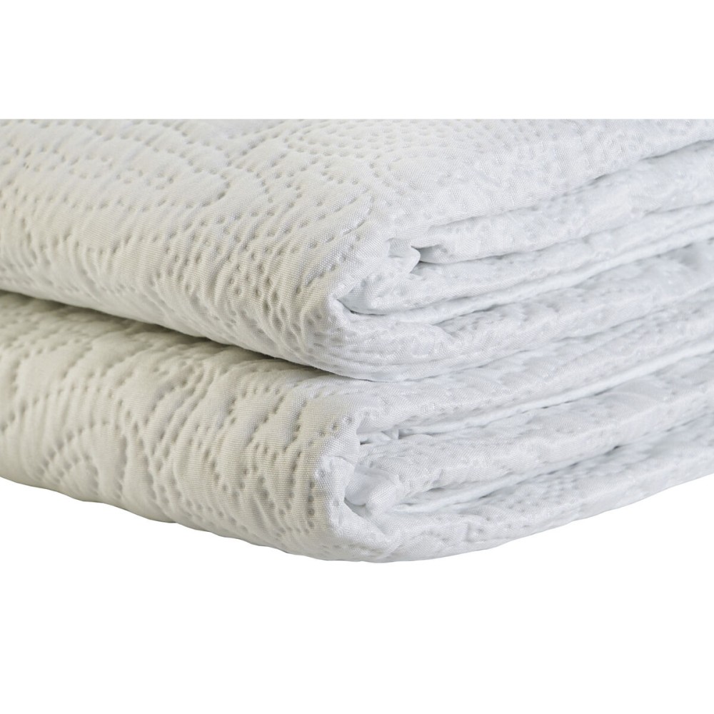 Steppdecke DKD Home Decor Weiß King size 270 x 270 x 1 cm