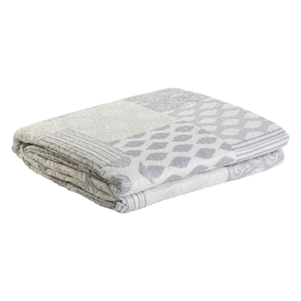 Steppdecke DKD Home Decor Beige Grau King size 270 x 270 x 1 cm