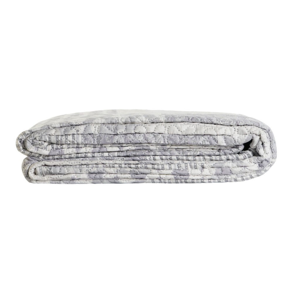 Steppdecke DKD Home Decor Beige Grau King size 270 x 270 x 1 cm