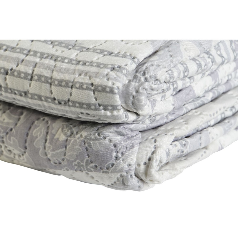 Steppdecke DKD Home Decor Beige Grau King size 270 x 270 x 1 cm