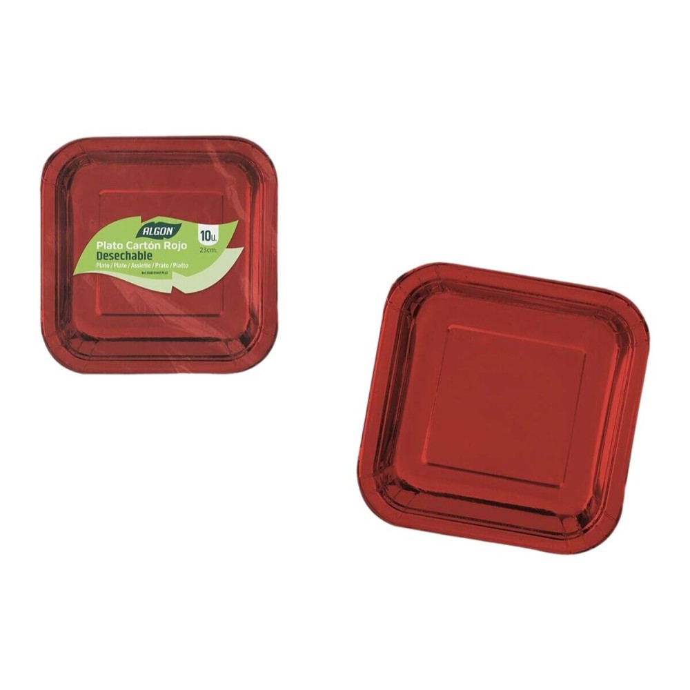 Geschirr-Set Algon Rot 23 cm 10 Stücke (18 Stück)