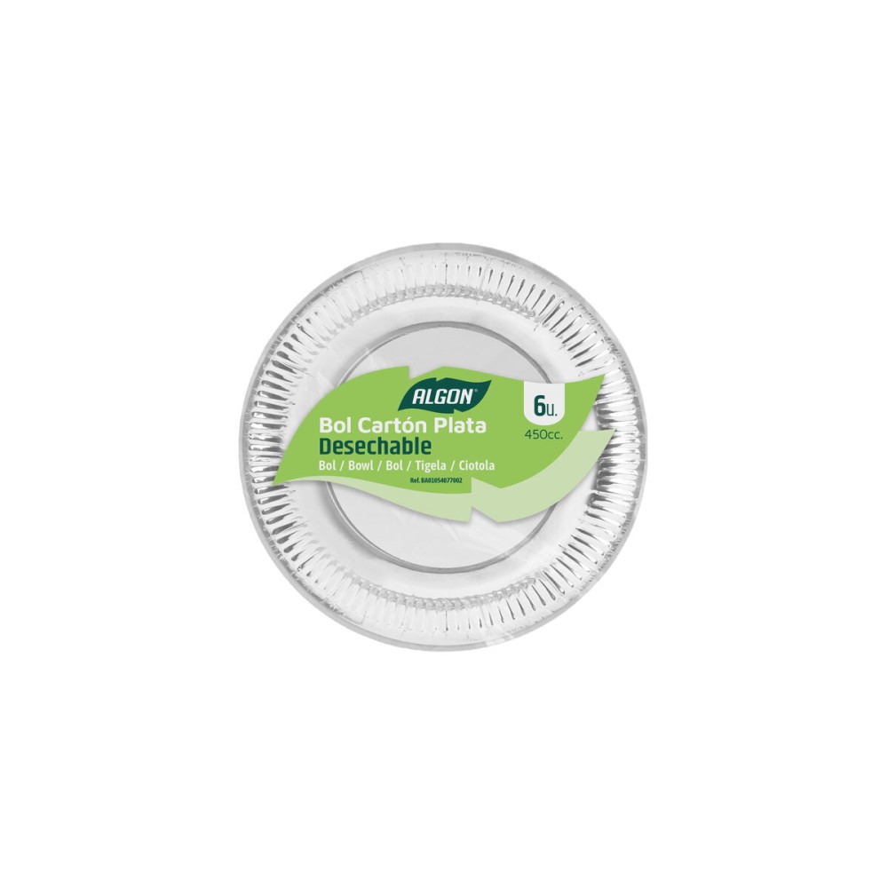 Geschirr-Set Algon Silberfarben 450 ml 6 Stücke (18 Stück)