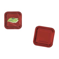 Service de vaisselle Algon Rouge 20 cm 10 Pièces (18 Unités)
