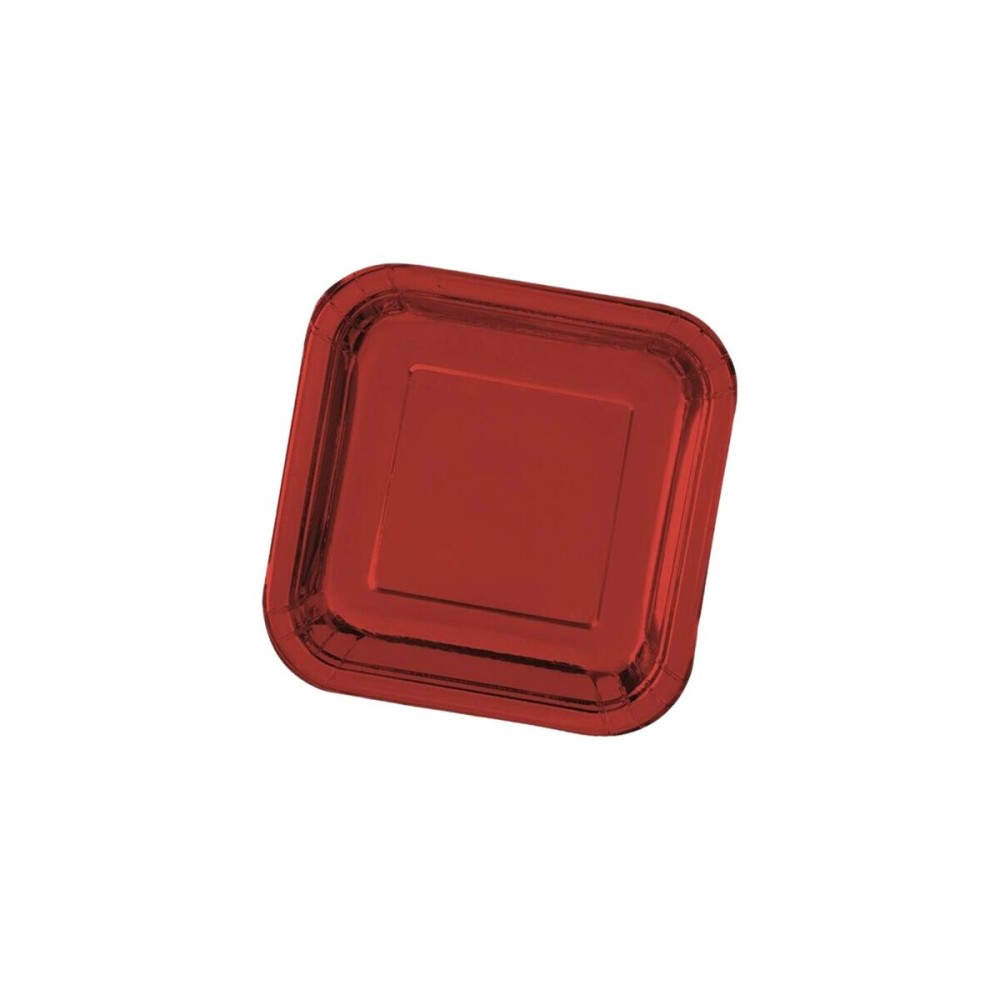 Service de vaisselle Algon Rouge 26 cm 3 Pièces (18 Unités)