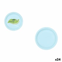 Service de vaisselle Algon Bleu 20 cm 10 Pièces (24 Unités)