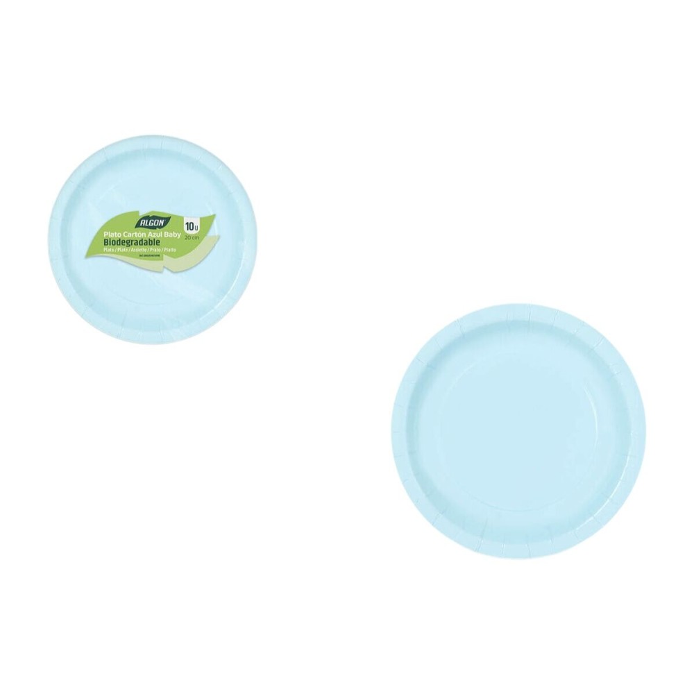 Service de vaisselle Algon Bleu 20 cm 10 Pièces (24 Unités)