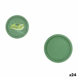 Service de vaisselle Algon Vert 20 cm 10 Pièces (24 Unités)