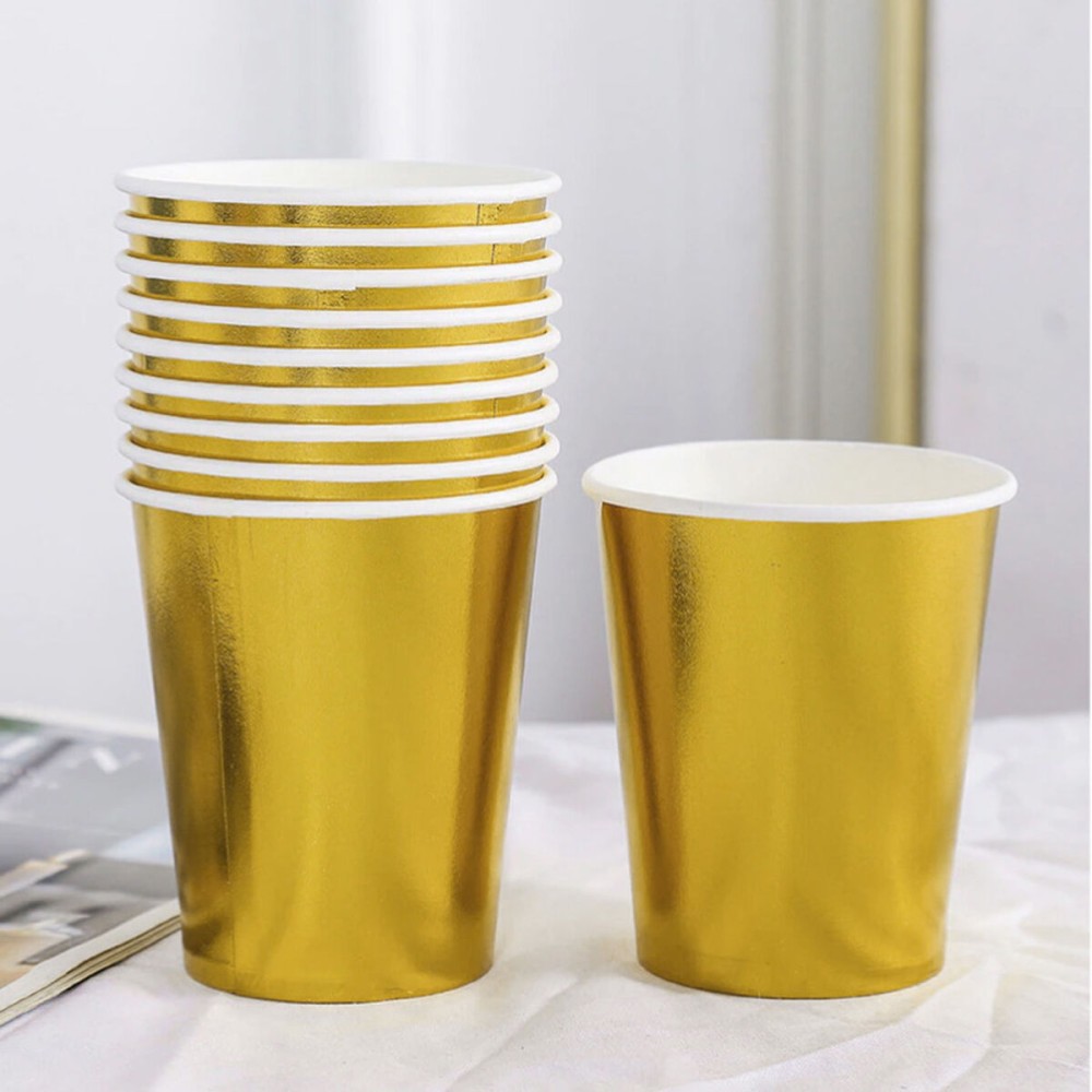 Set de Verres Algon Doré 200 ml 10 Pièces (18 Unités)