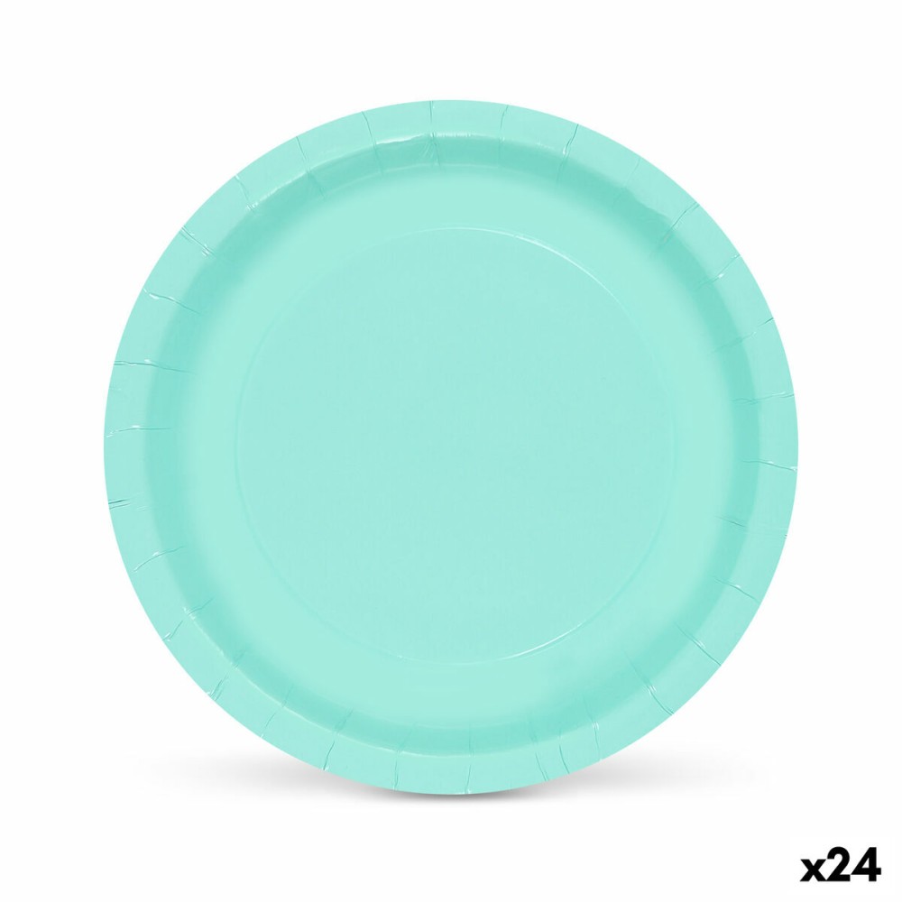 Service de vaisselle Algon Aigue marine 20 cm 10 Pièces (24 Unités)