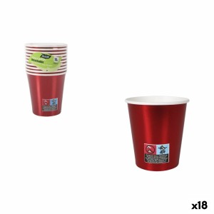 Gläserset Algon Rot 200 ml 10 Stücke (18 Stück)