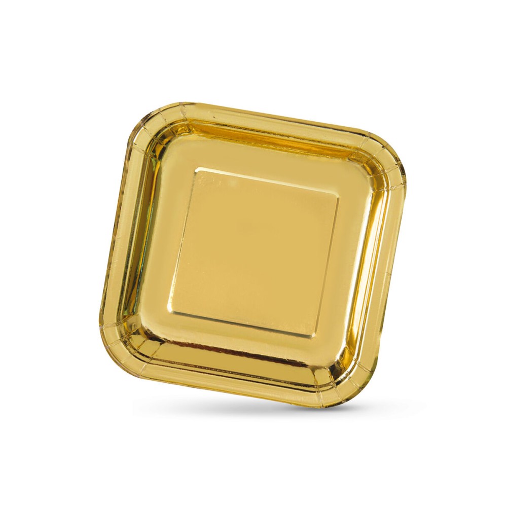 Service de vaisselle Algon Doré 20 cm 10 Pièces (18 Unités)