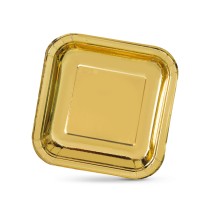 Service de vaisselle Algon Doré 23 cm 10 Pièces (18 Unités)
