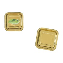 Service de vaisselle Algon Doré 20 cm 10 Pièces (18 Unités)