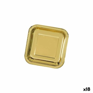 Service de vaisselle Algon Doré 26 cm 3 Pièces (18 Unités)