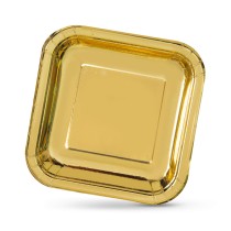 Service de vaisselle Algon Doré 26 cm 3 Pièces (18 Unités)