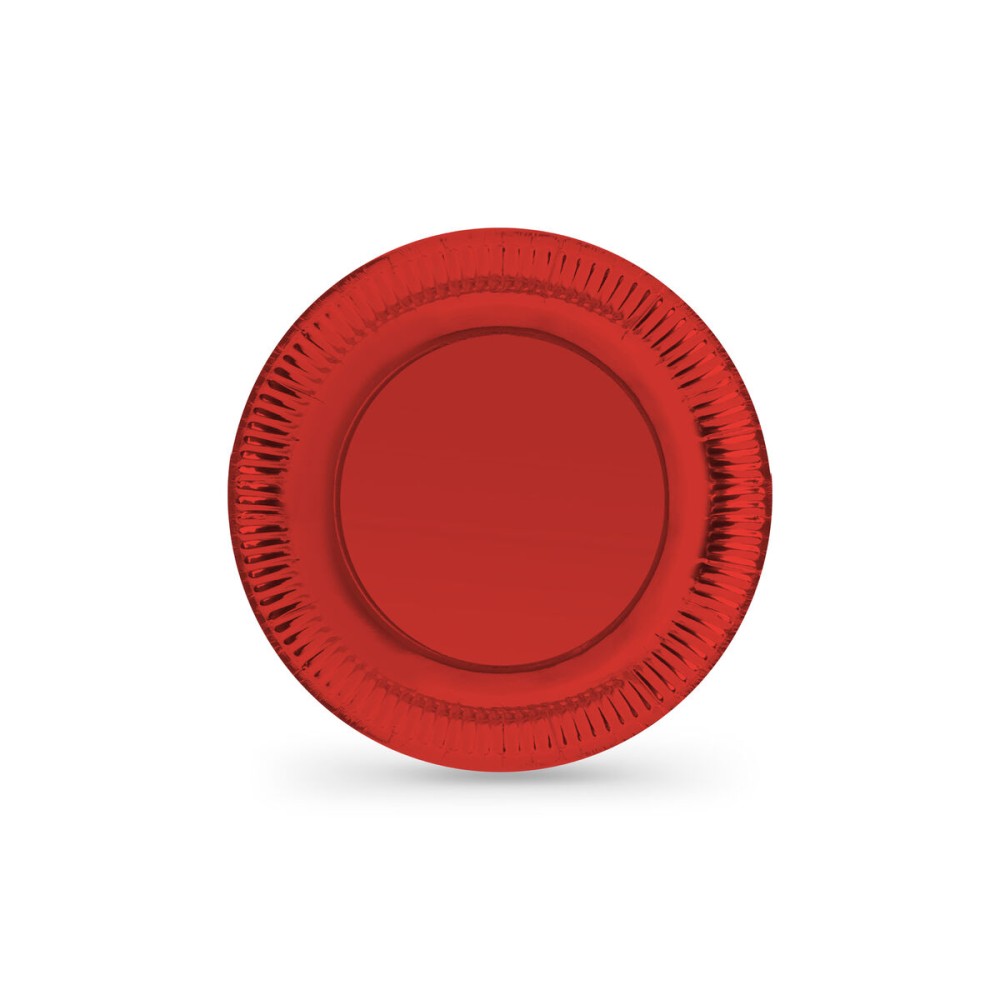 Plate set Algon Red 18 cm 12 Pieces (18 Units)