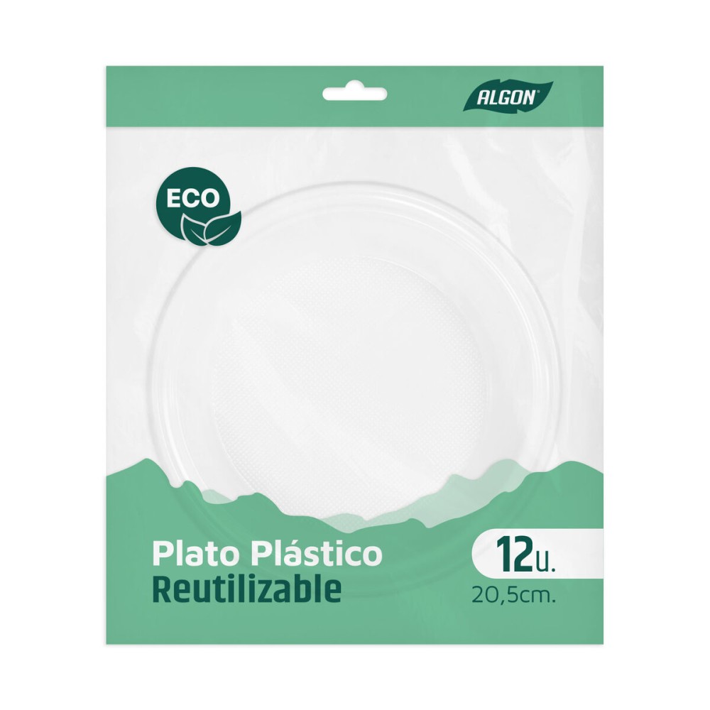 Geschirr-Set Algon Kunststoff 20,5 cm 20,5 x 3 cm 12 Stücke (18 Stück)