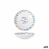 Assiette creuse La Mediterránea Poissons 21 x 5,3 cm (24 Unités)