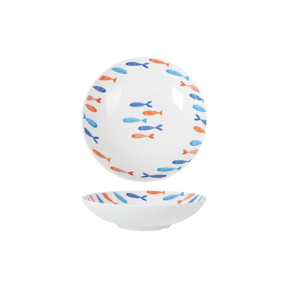 Assiette creuse La Mediterránea Poissons 21 x 5,3 cm (24 Unités)
