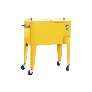 Portable Fridge Home ESPRIT Yellow Steel polypropylene 56 L 74 x 43 x 80 cm